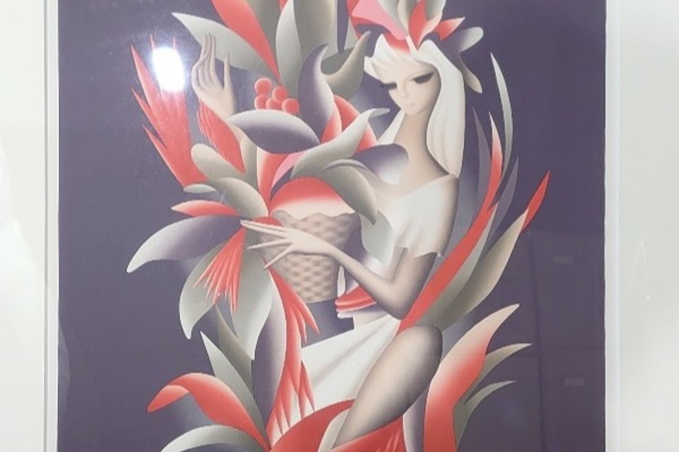 東郷青児リトグラフの買取をさせていただきました。の画像